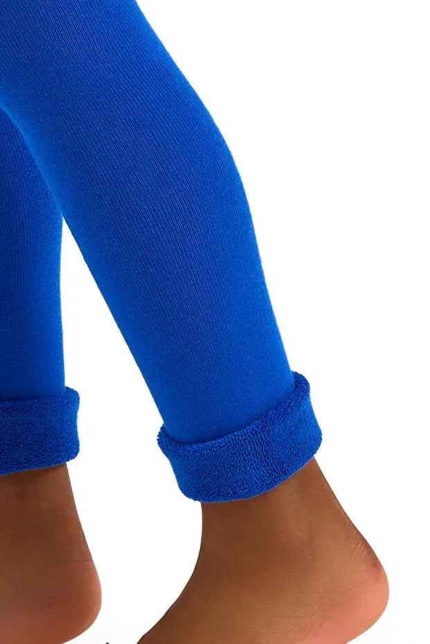 Детские леггинсы для девочек хлопковые с принтом Towel Inside Children's Leggings Saks Blue Katia&Bony, Sax — фото 2