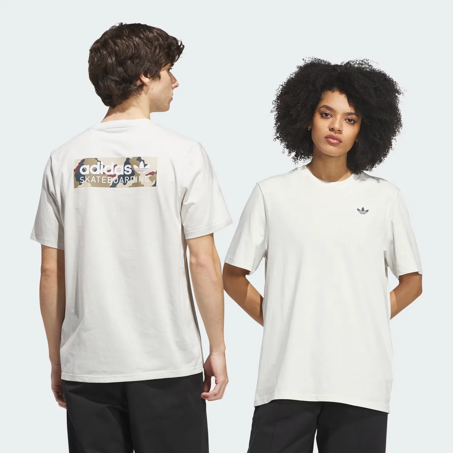 Футболка с камуфляжным принтом SKATEBOARDING CAMO LOGO TEE Adidas Originals, серый — фото 2