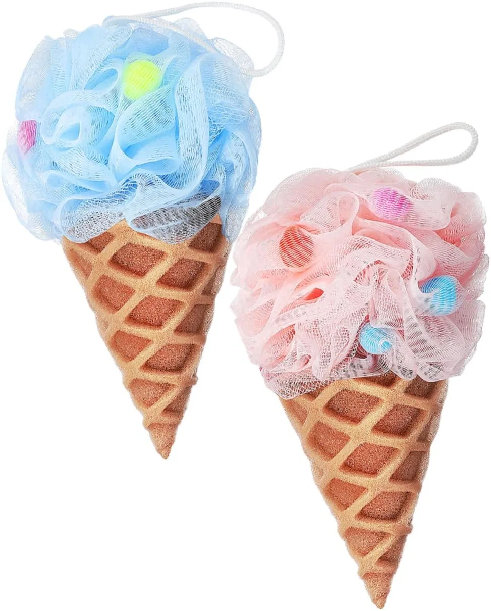 Мочалка для душа Ice Cream Cone, 8 шт, Amosfun, мультиколор — фото 4