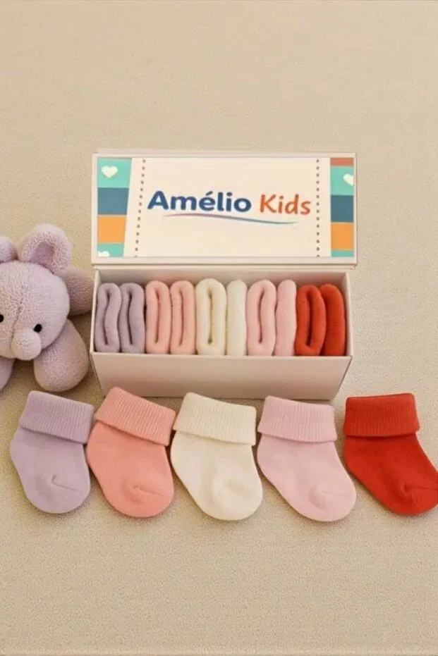 Детский комплект носков хлопковый органический из 5 штук Amélio Kids, Multicolor — фото 2
