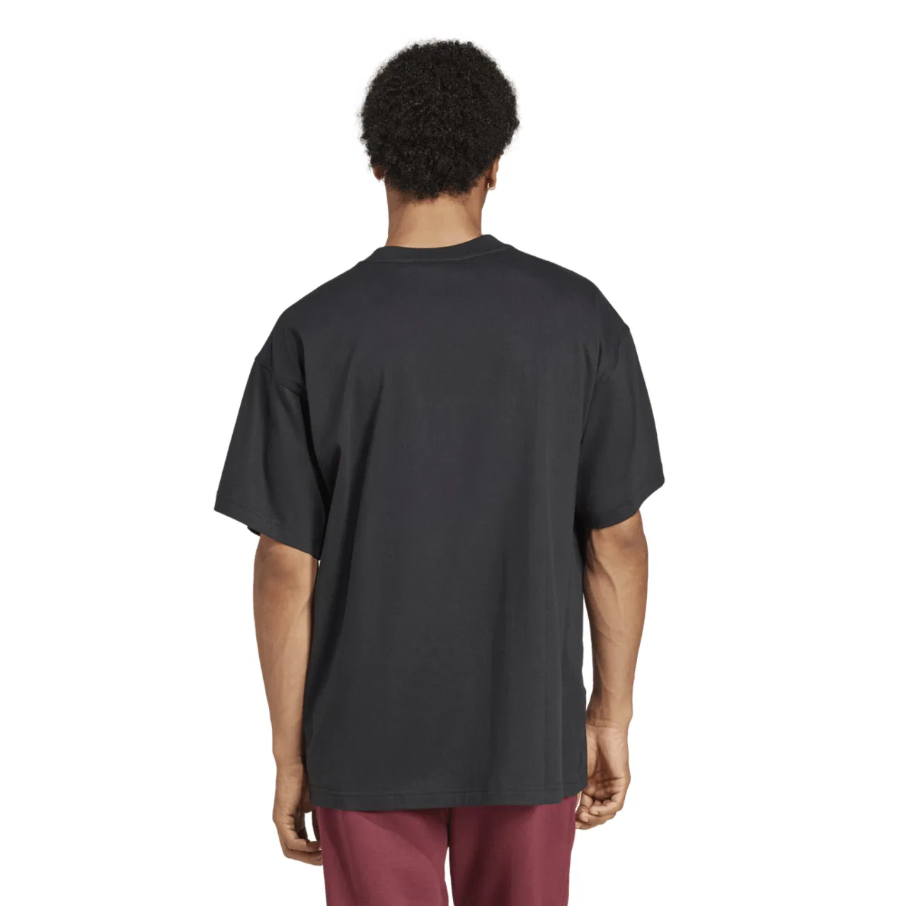 Мужская футболка Oversized Trefoil Essentials Adidas, черный/белый — фото 2