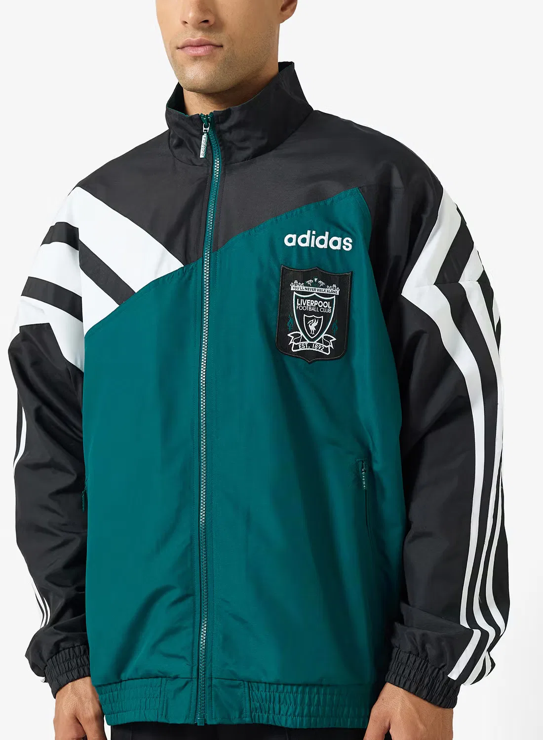 Куртка спортивная с длинным рукавом Liverpool FC Track Top 95 Adidas, зеленый — фото 3