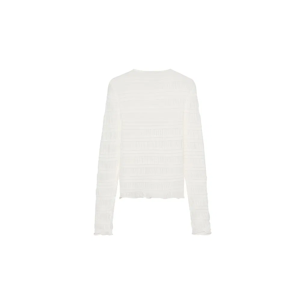 Женский тонкий свитер белого цвета ZARA, White — фото 3