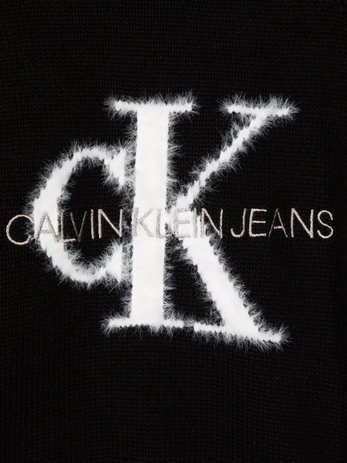 Хлопковый свитшот с логотипом Calvin Klein, черный — фото 3