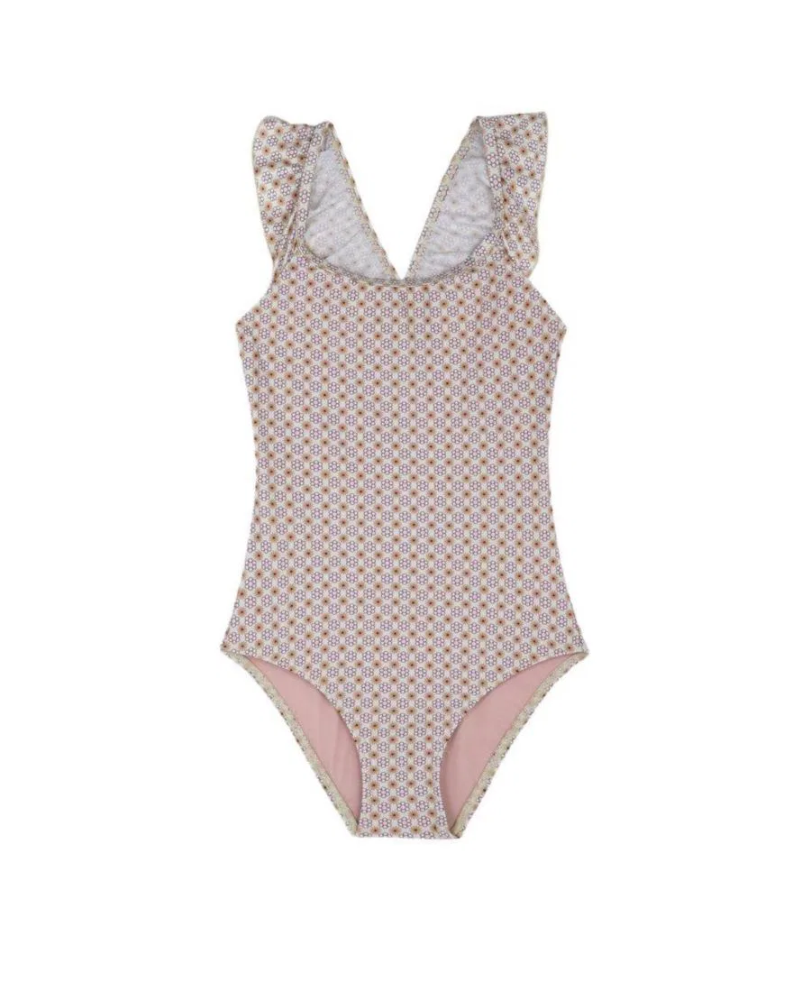 Детский купальник Gottex Kids Vacation Mode Square Neck Ruffle One Piece, Multi-Pastel