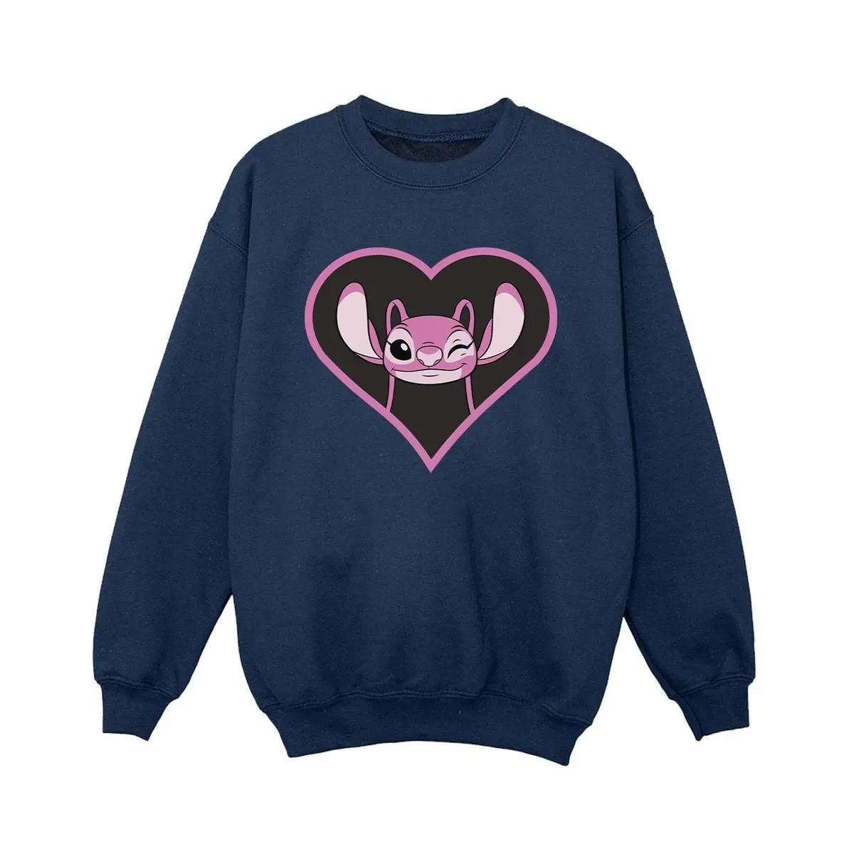 Свитшот с принтом Angel Heart Lilo & Stitch, Navy — фото 2
