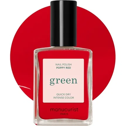 Лак для ногтей 9-Free Manucurist Green Poppy Red Natural Classic, Красный
