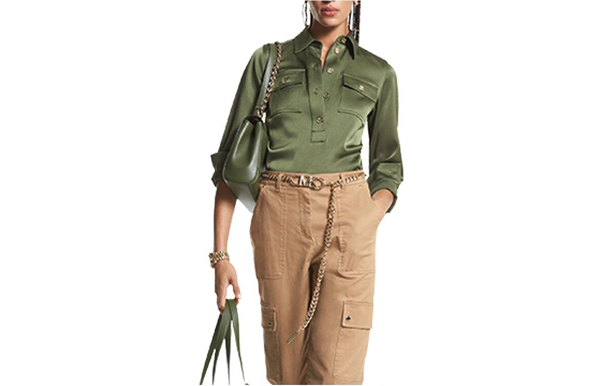 

Рубашка женская зеленая Michael Kors