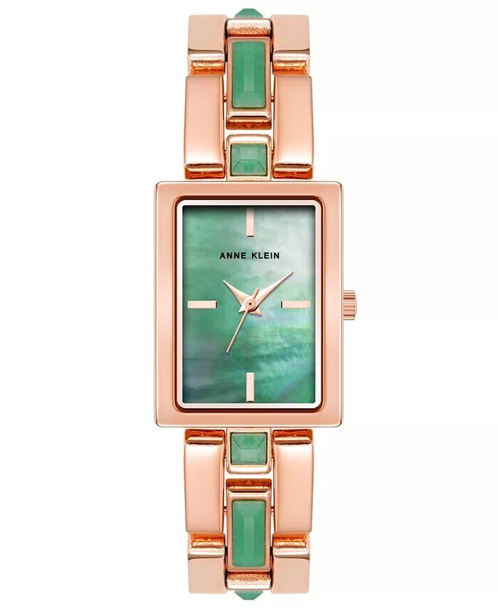 

Женские кварцевые часы из сплава розового золота, 28 x 21 мм Anne Klein, мультиколор