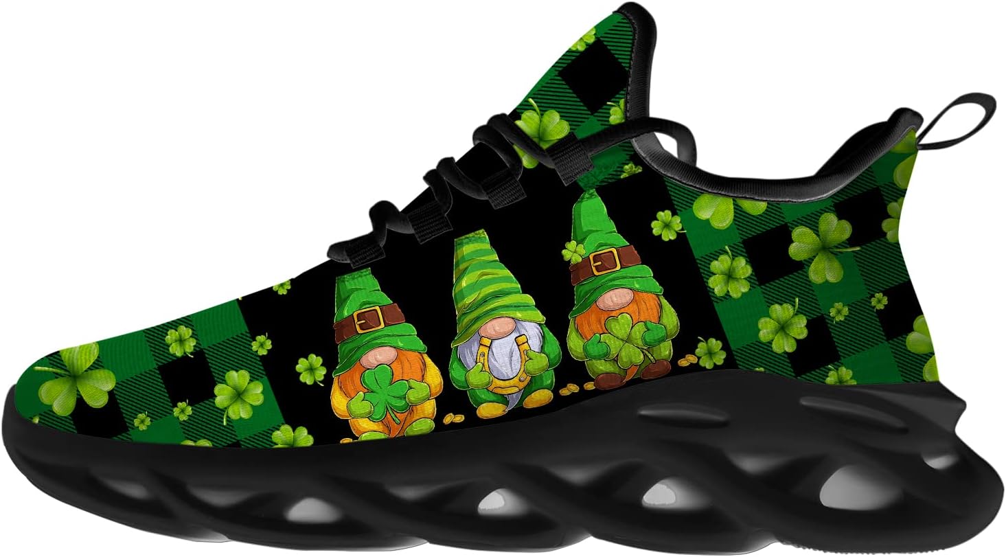 

Кроссовки на День Святого Патрика для мужчин и женщин, для бега по дороге, спорта, ходьбы, тенниса, с изображением клевера, подарок для мальчика и девочки Ciadoon, Multicolor