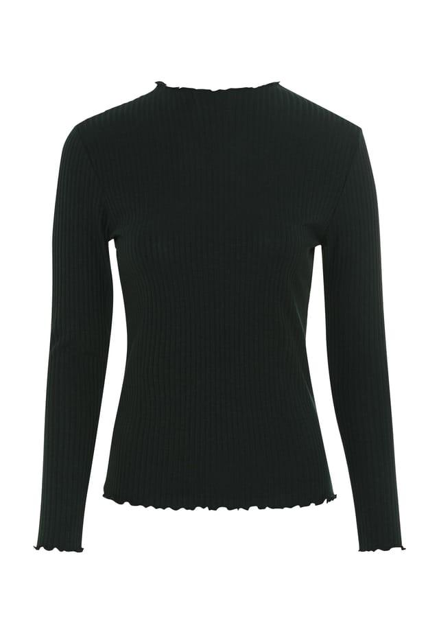 

Рубашка с длинными рукавами "Эмма" воротник-стойка ребристый узор Only, цвет 201830 scarab