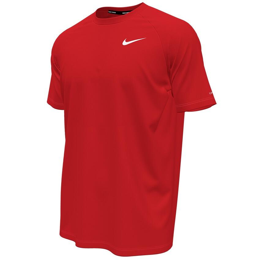 NIKE Рубашка для плавания эластичная с защитой от ультрафиолета Dri-FIT мужская - короткий рукав Hydroguard — фото 2