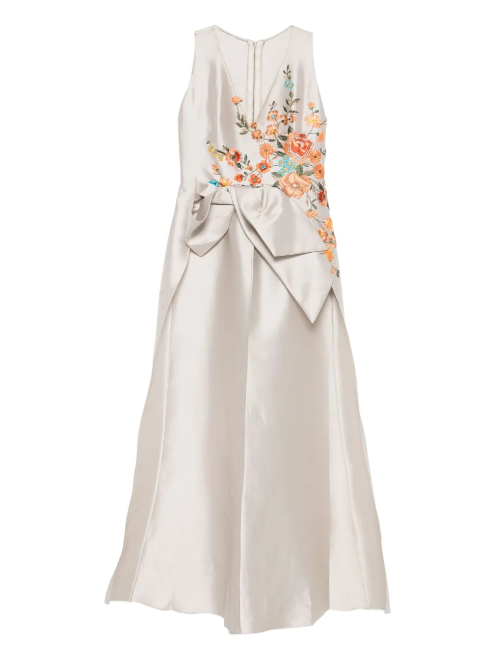 

Платье с цветочной вышивкой Gemy Maalouf, нейтральный