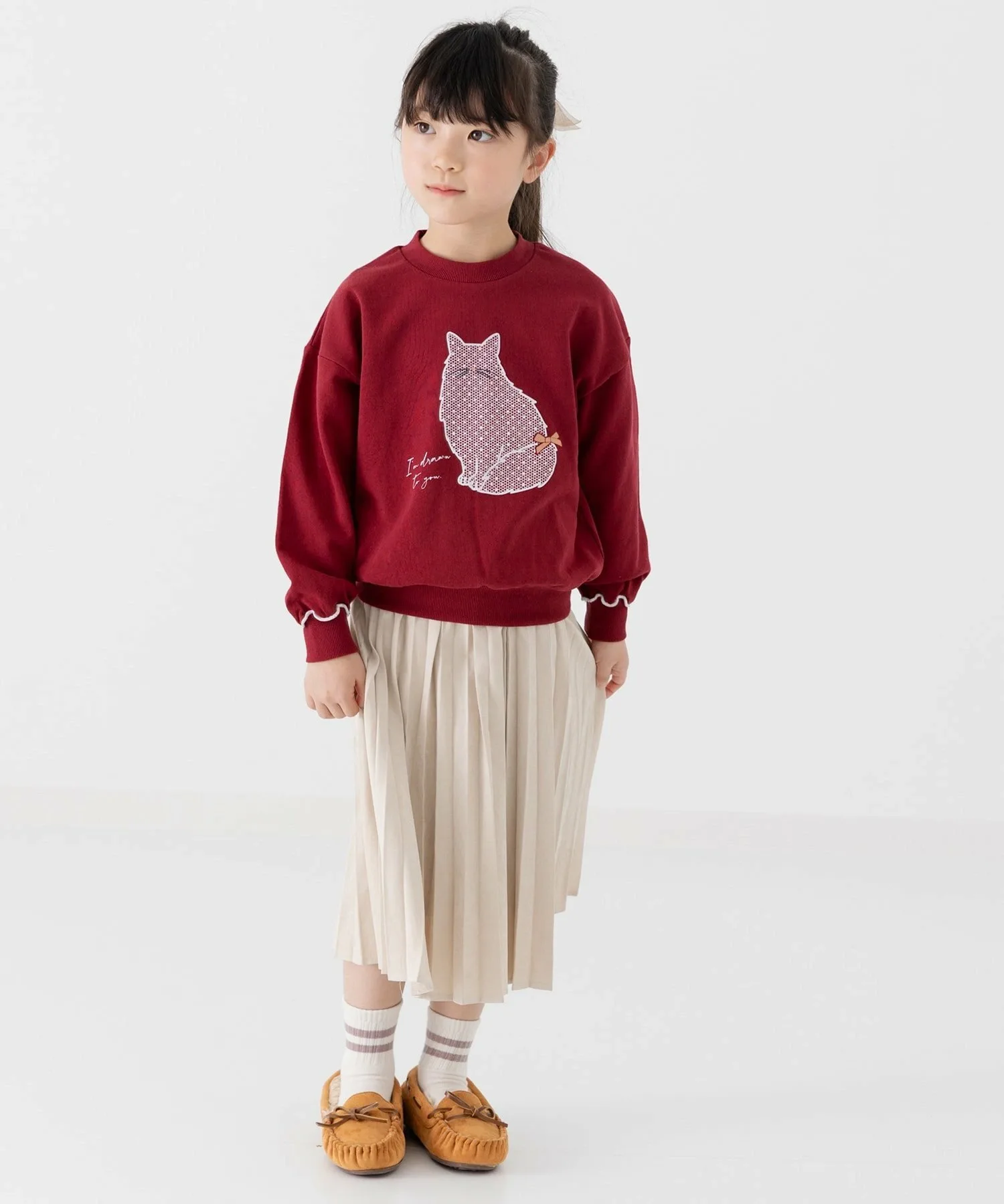 Толстовка из флиса с принтом Chil2, F Cat/Wine Red — фото 2