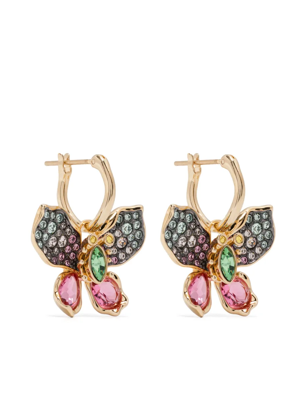

Серьги-подвески Idyllia Swarovski, золотой