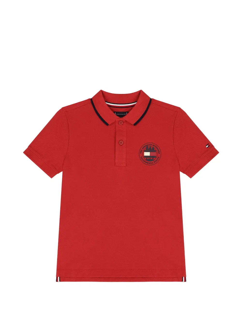 Поло с логотипом Tommy Hilfiger Junior, красный