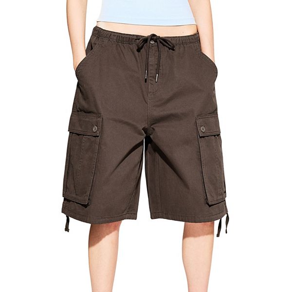 

Женские шорты карго в американском стиле с 5 карманами Joyjoy, Brown
