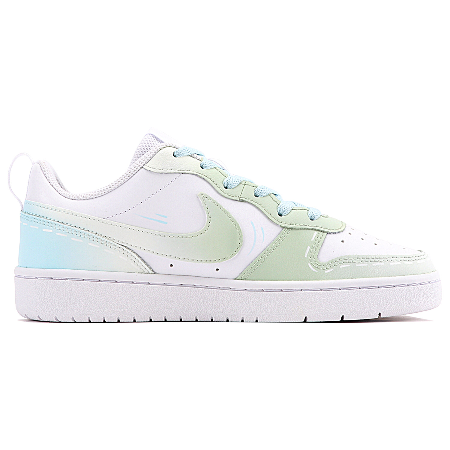 

Кроссовки Nike Court Borough Skateboarding Shoes Women's Low-top Green/Blue, зеленый