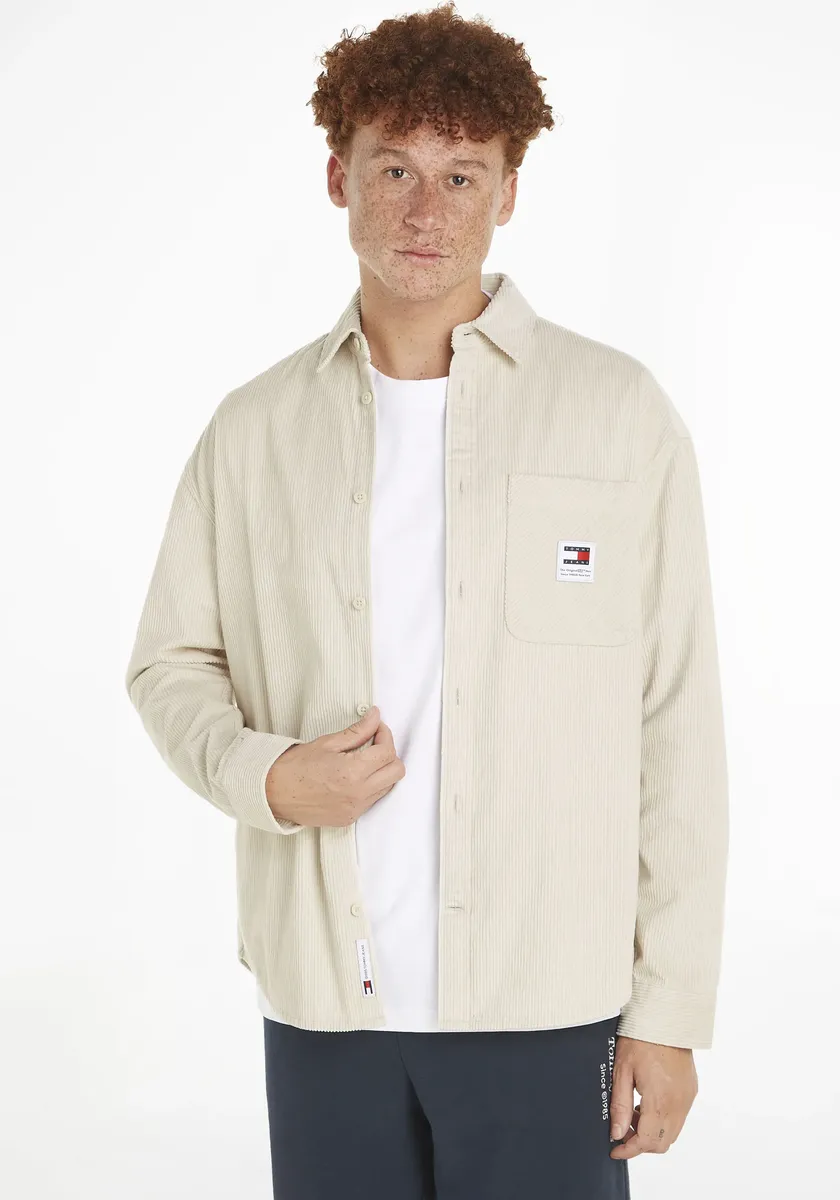 

Рубашка с длинными рукавами Tommy Jeans Plus "TJM RLX CHNKY CORDUROY SHIRT EXT", цвет Newsprint
