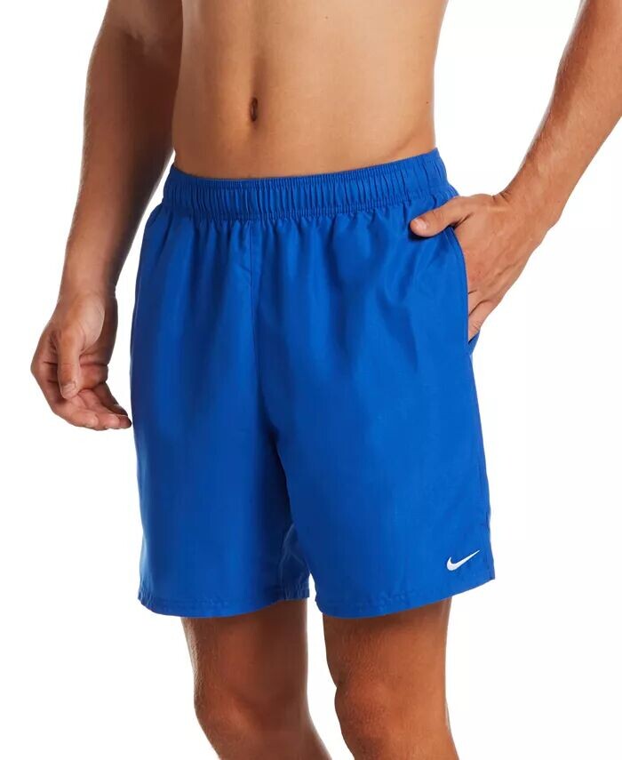 

Мужские однотонные шорты для плавания Essential Lap 7 дюймов Nike, синий