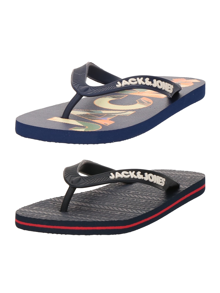 

Сандалии с Т-образной перемычкой JACK & JONES, темно-синий/черный