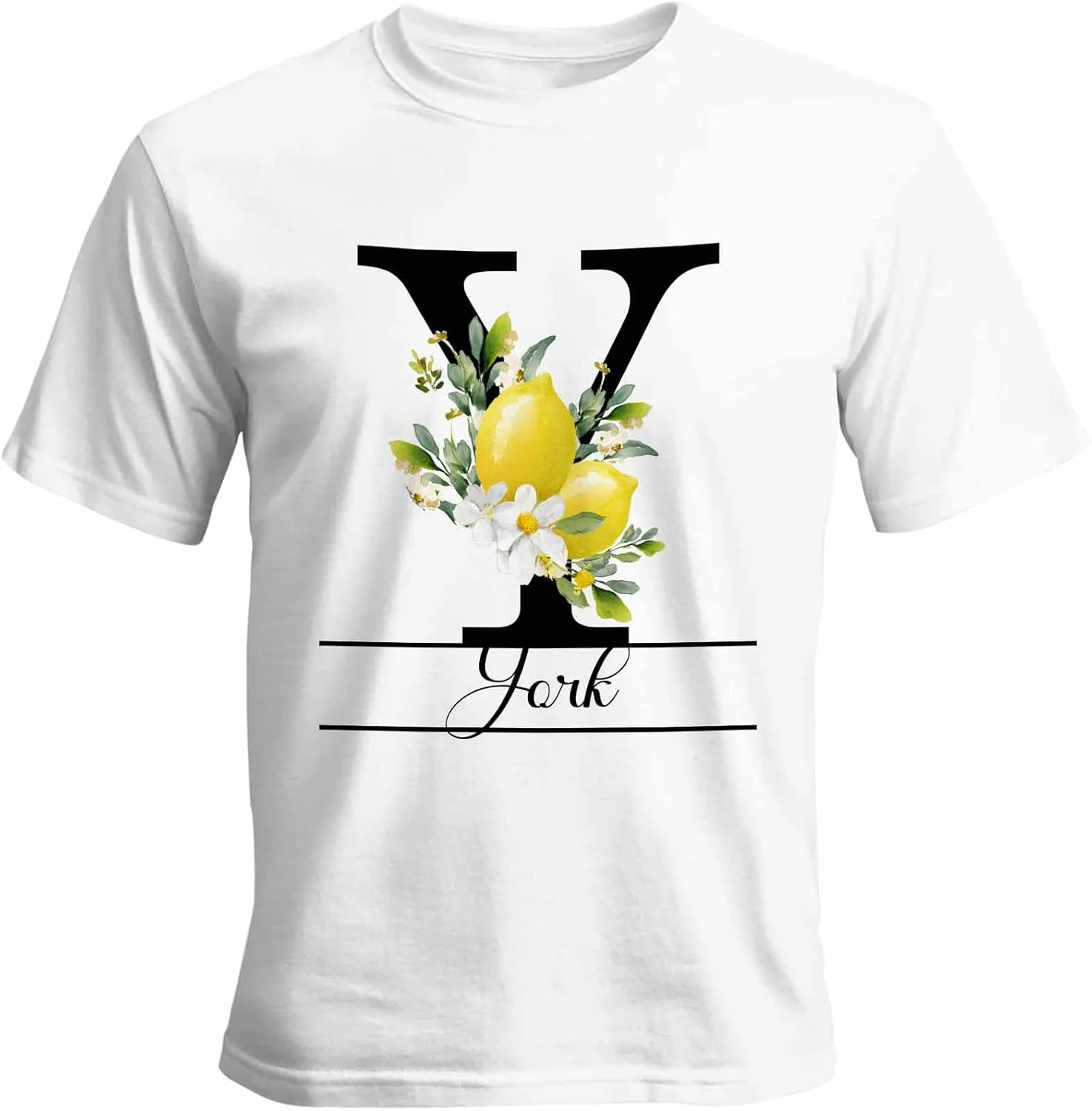 

Футболка с именем или текстом, Unisex Cotton Round Neck, Lemon Y Vaxbryntel