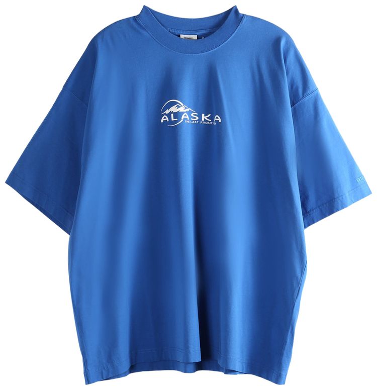 

Туристическая футболка Vetements Alaska, синяя, Синий, Туристическая футболка Vetements Alaska, синяя