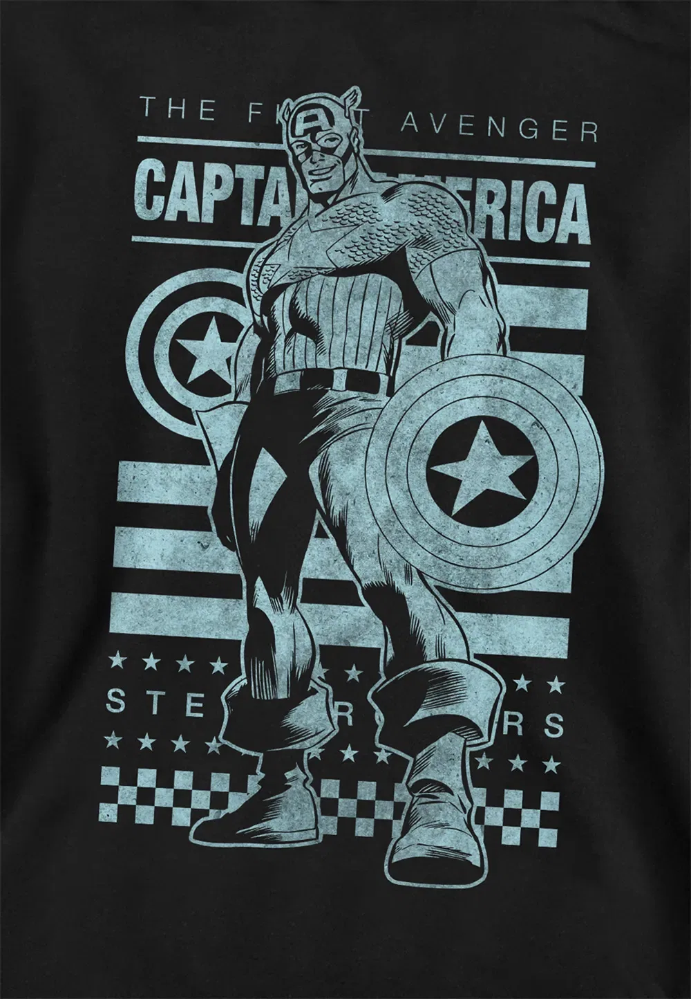 Худи детское Marvel Captain America Youth Kids Pull-Over Hoodie, черный — фото 2