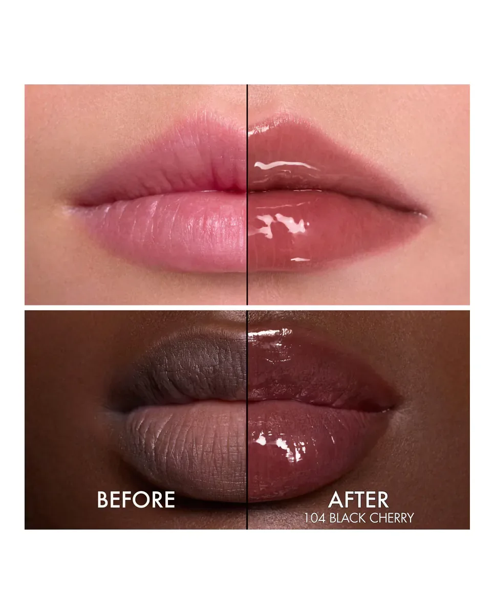 Блеск для губ Addict Lip Glow Butter, уход для губ с пептидом и керамидами Dior, 104 Black Cherry — фото 3