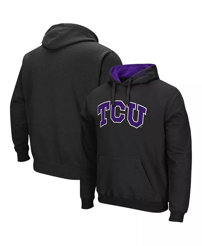 

Мужская толстовка с капюшоном TCU Horned Frogs Arch and Logo 3.0 Pullover Hoodie Colosseum, черный