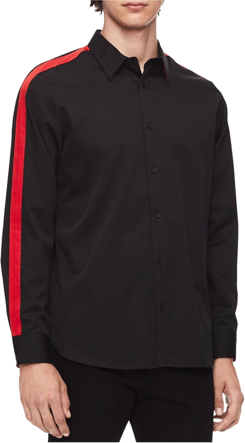 

Мужская рубашка Calvin Klein с контрастными полосками на пуговицах, Blacks