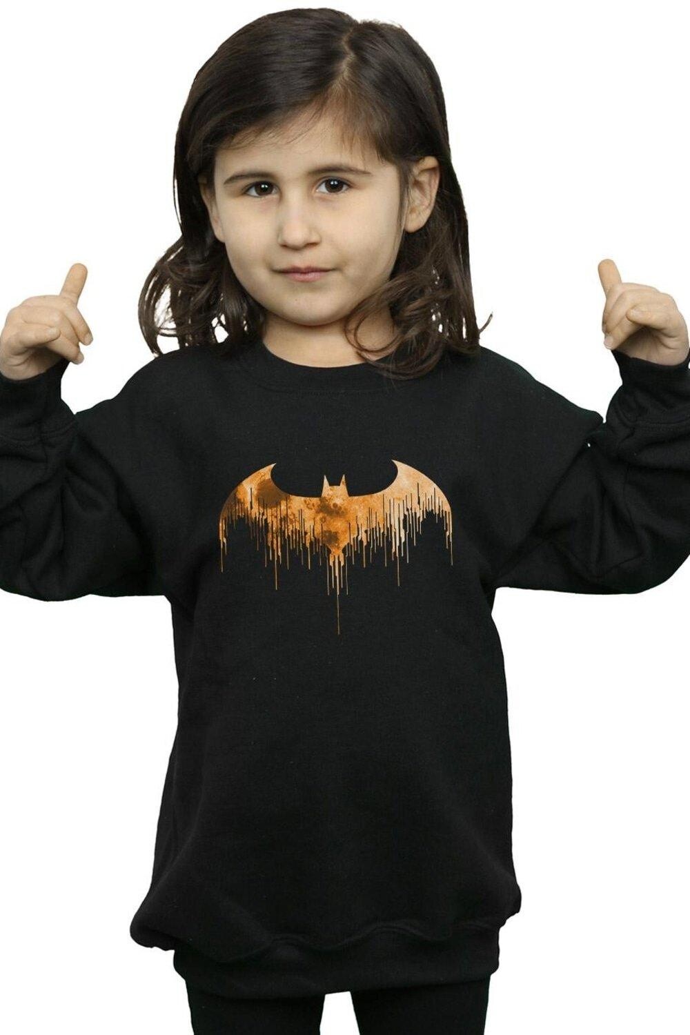 

Толстовка с логотипом Batman Arkham Knight Halloween Moon DC Comics, черный