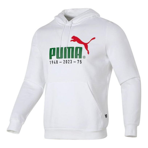 

Толстовка logo printed casual hoodie 'white green red' Puma, белый