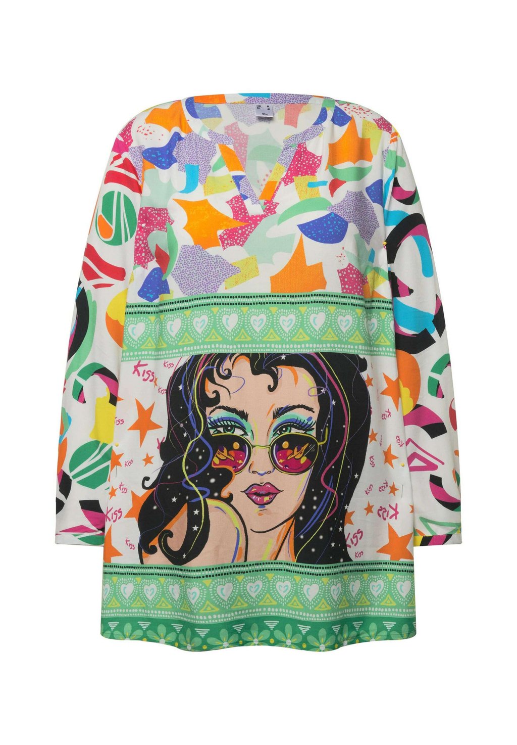 

Туника PATCH-DRUCK AUSSCHNITT LANGARM Angel of Style, зеленый