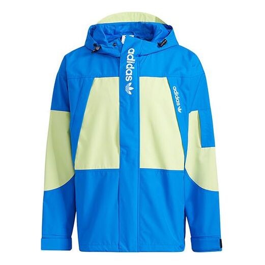 

Куртка adidas originals Logo Printing Colorblock Woven Sports Hooded Jacket Blue, мультиколор