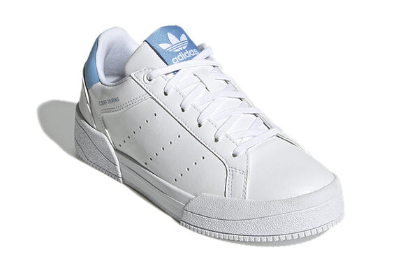 Кроссовки court tourino j 'white light blue' Adidas, белый — фото 3