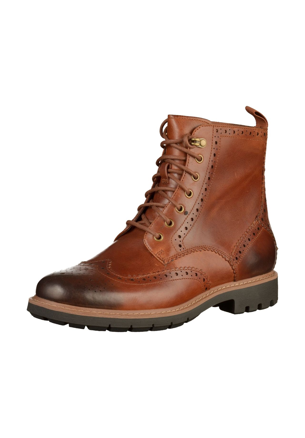 

Кожаные ботильоны CLARKS, темно-коричневый