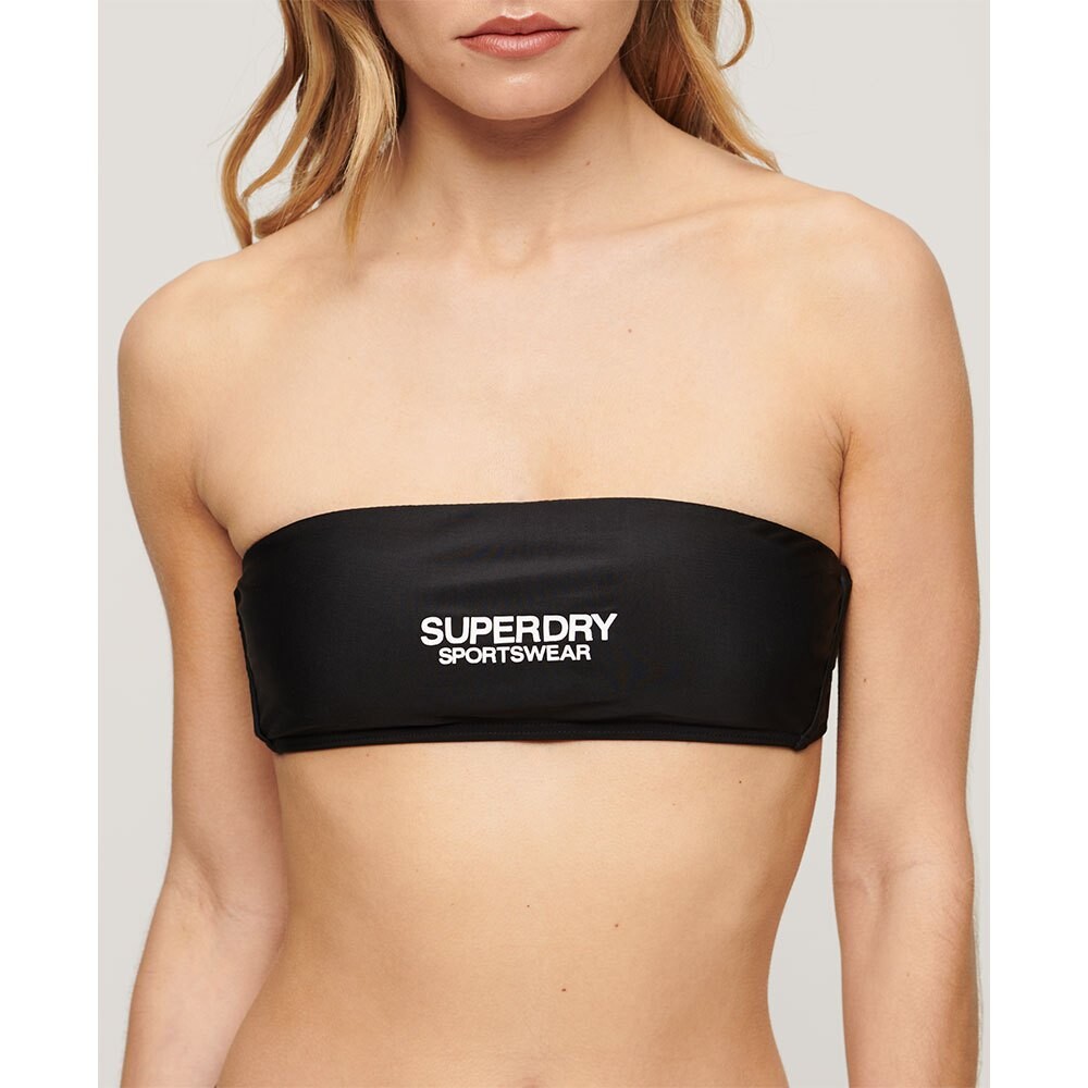 

Топ бикини Superdry Logo Bandeau, черный