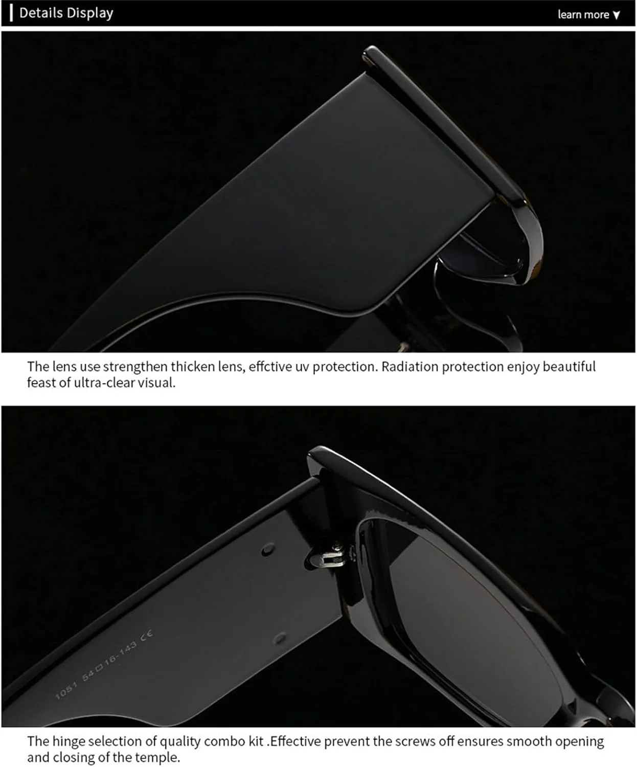 

Willochra Модные солнцезащитные очки большого размера для женщин, стильные очки «кошачий глаз» в квадратной оправе с защитой от УФ-излучения, 2pcs-purple&blue