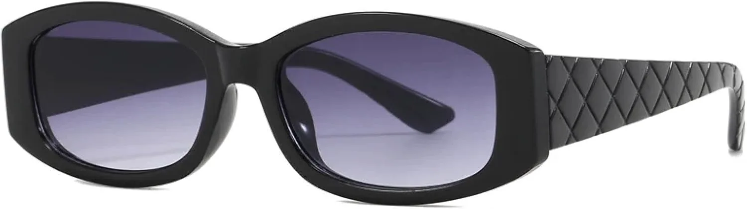 

Винтажные овальные панк-солнцезащитные очки для женщин и мужчин в стиле панк-ретро для вождения, защита от УФ-излучения UV400 TVTBBVV, Black Gradient Grey