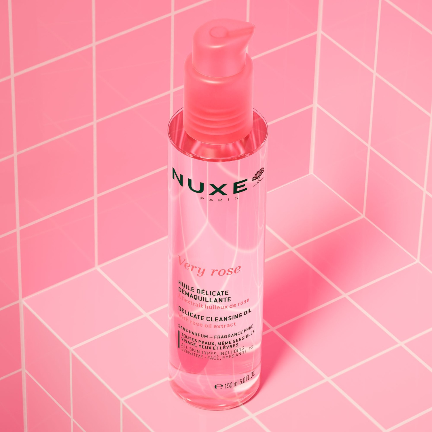 Гидрофильное масло Nuxe — Very rose delicate cleansing oil , объем, 150 мл — фото 3