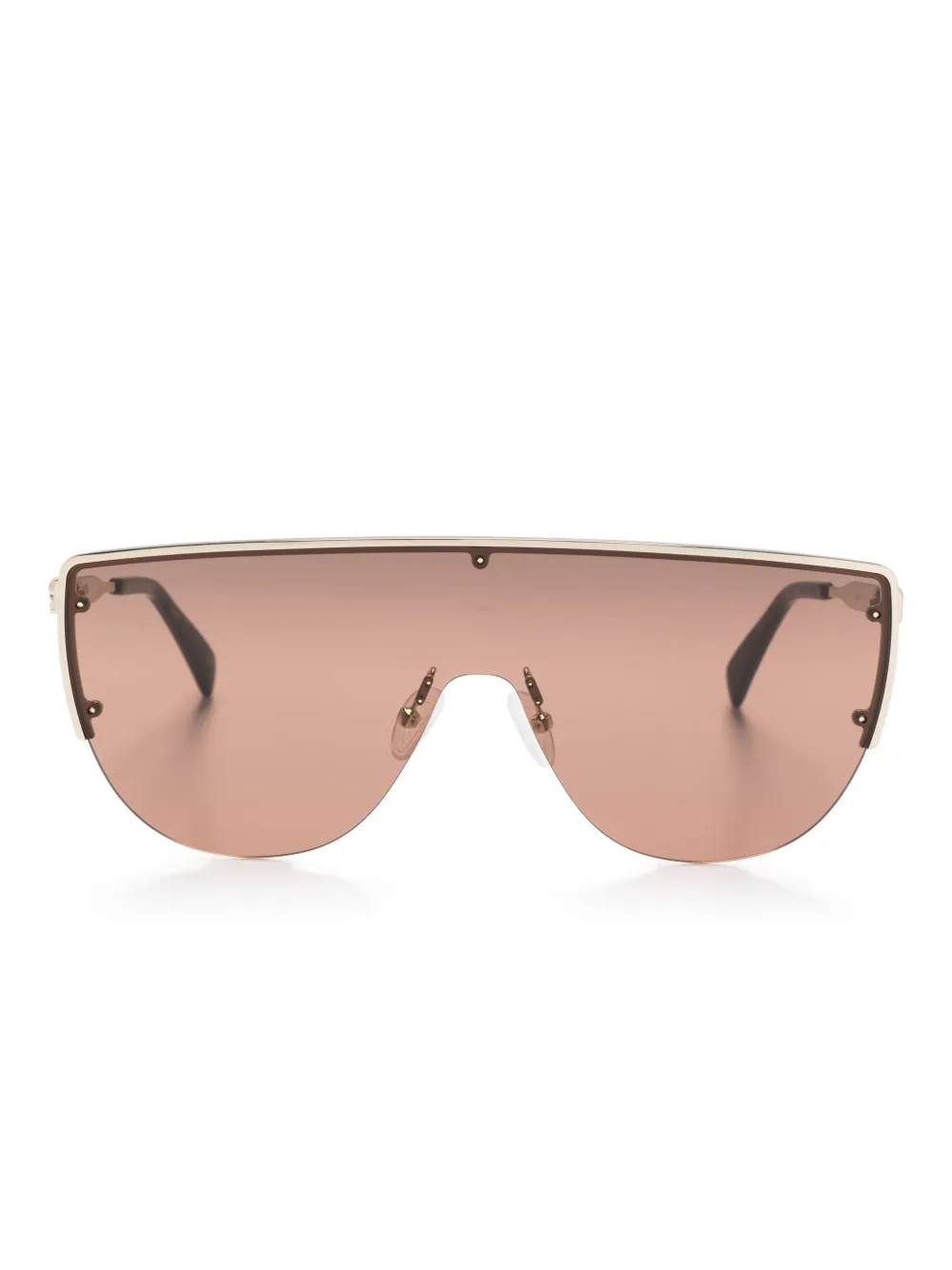 

Солнцезащитные очки-маска Alexander McQueen Eyewear, золотой