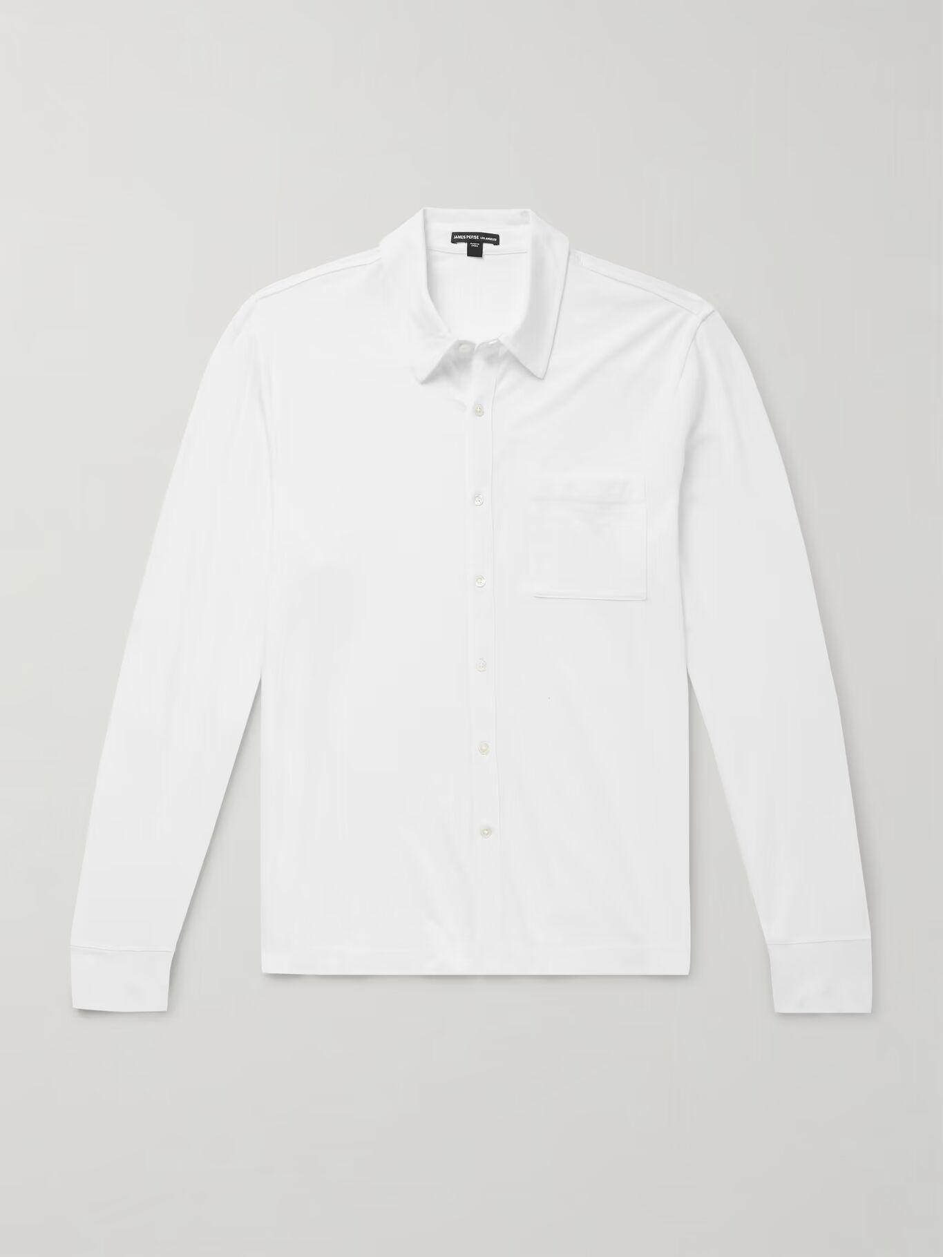 

Рубашка облегающего кроя из хлопкового джерси Clean Finish JAMES PERSE, белый