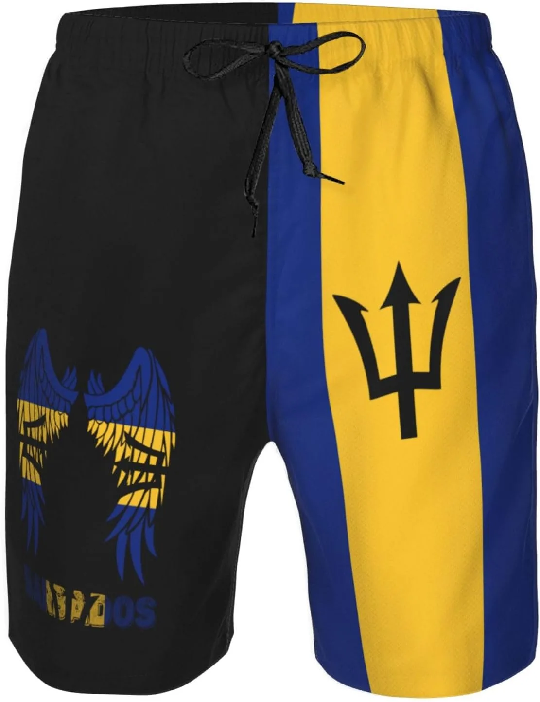Мужские плавки Wings Barbados с изображением флага Барбадоса Generic, белый