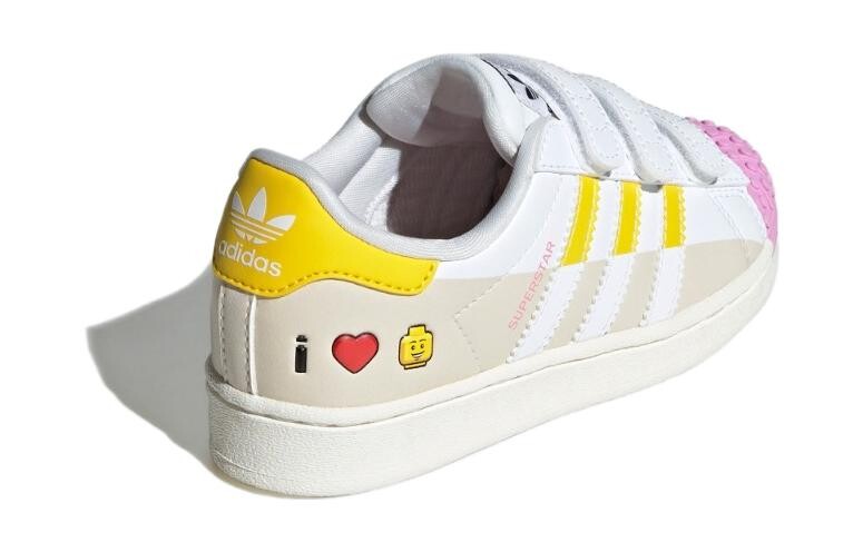 Обувь для скейтбординга Superstar Kids для дошкольников Adidas Originals, кремовый — фото 4