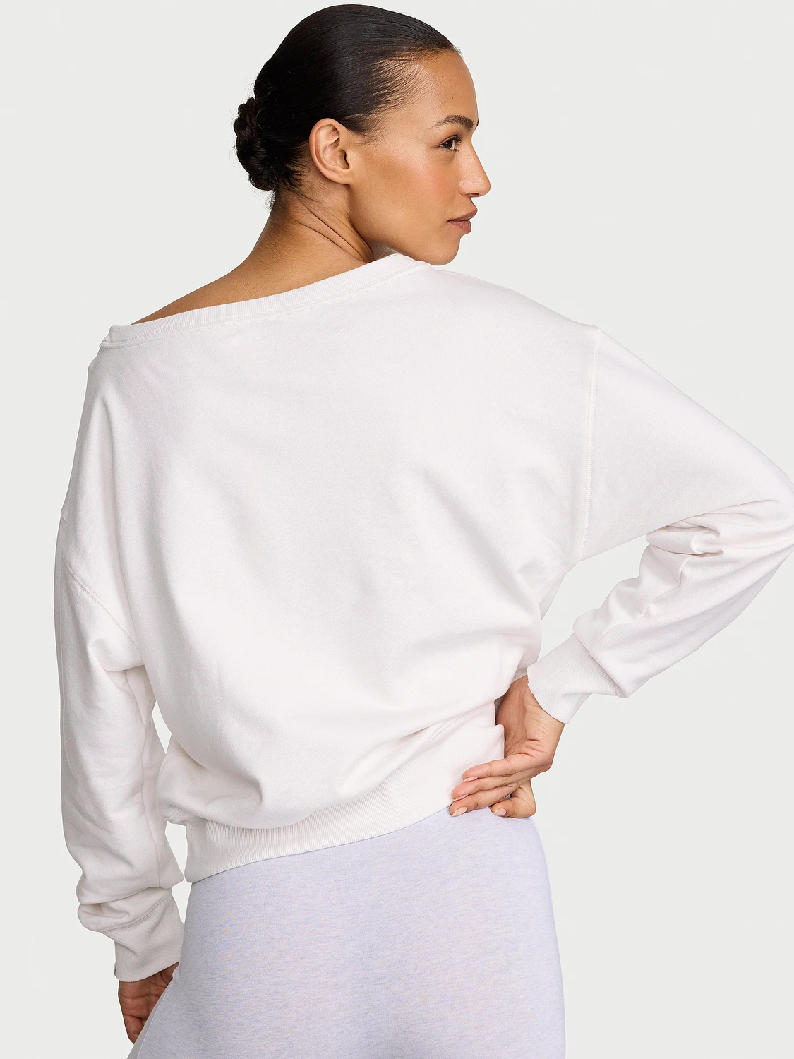 Толстовка Victoria's Secret Angel Essentials Bridal Terry Boatneck, белый — фото 3