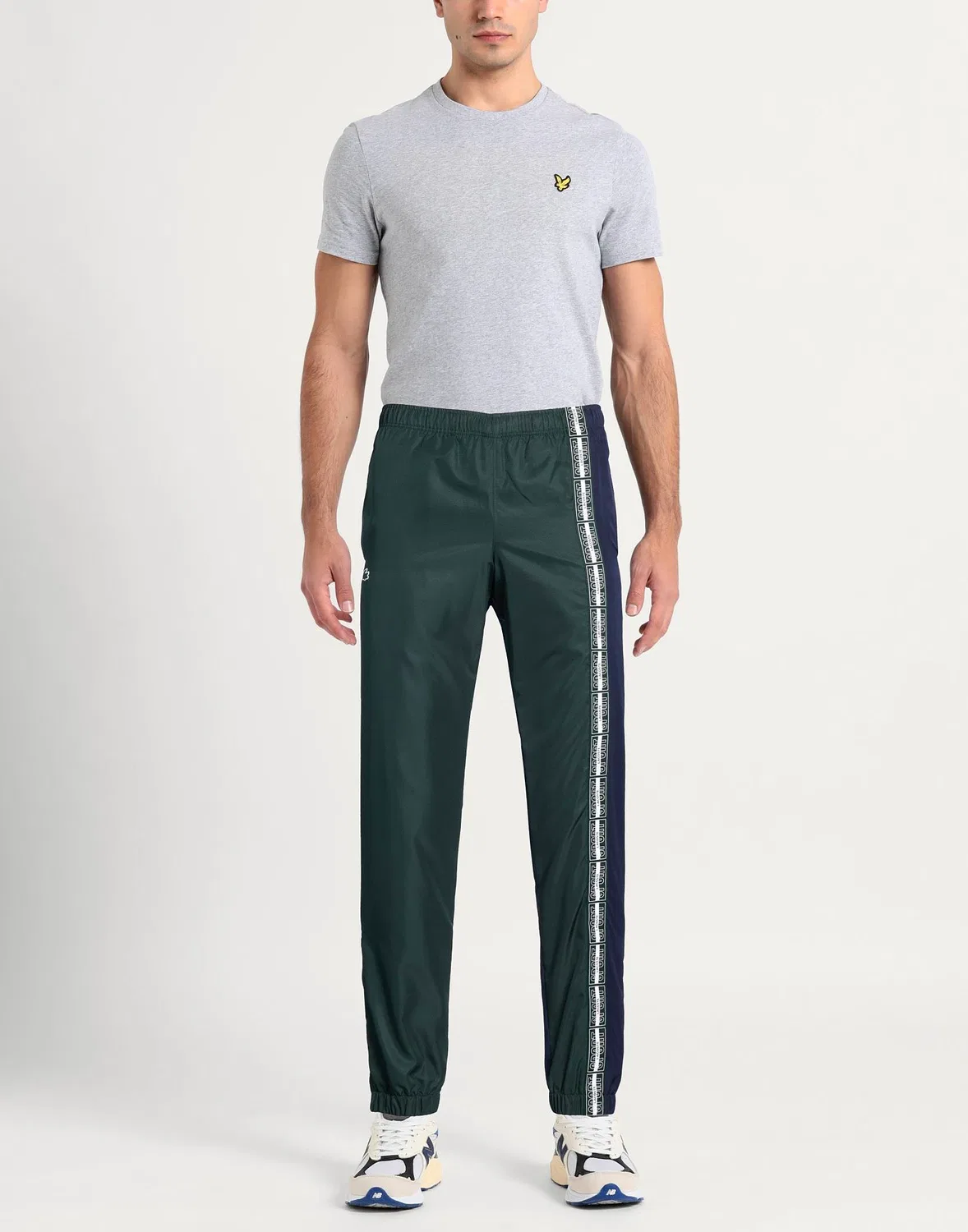 Мужские спортивные штаны с двухцветным дизайном Lacoste, темно-зеленый — фото 2