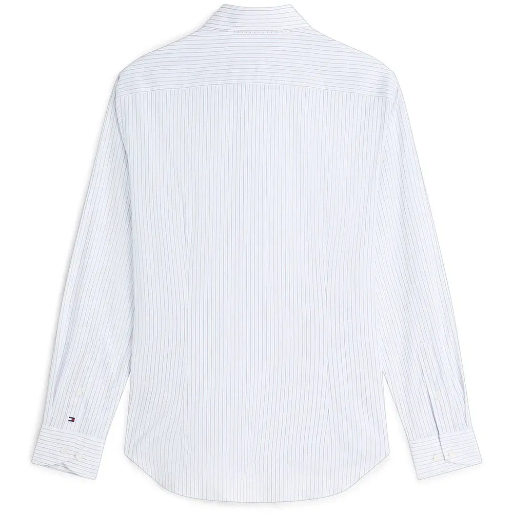 Мужская рубашка с длинным рукавом в полоску Tommy hilfiger, White — фото 2