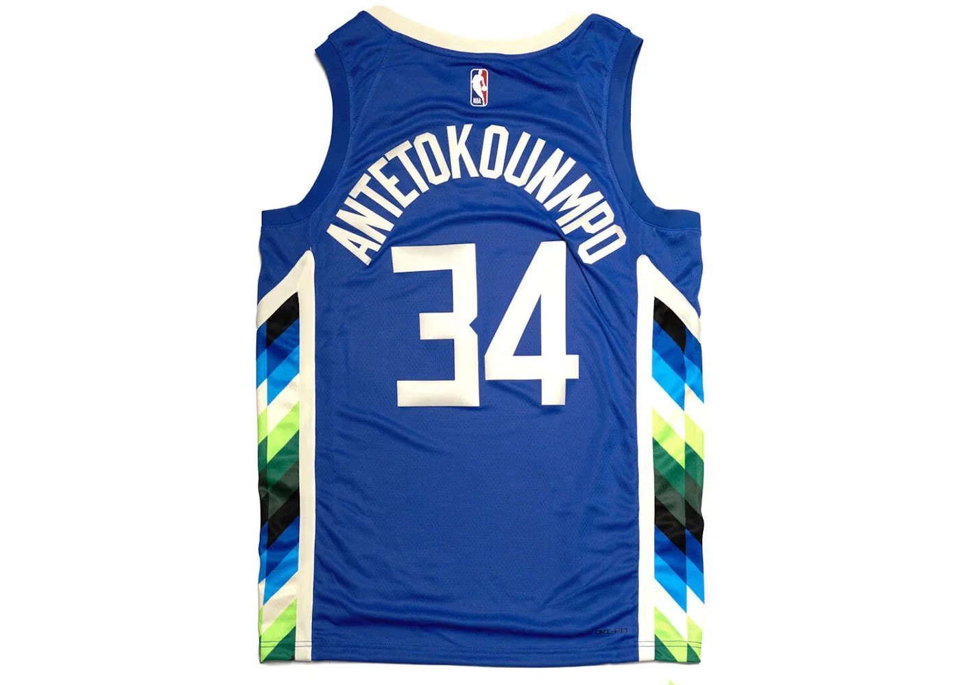 Мужская джерси с принтом Nike NBA Antetokounmpo Milwaukee Bucks 2022 Jersey, Blue — фото 2