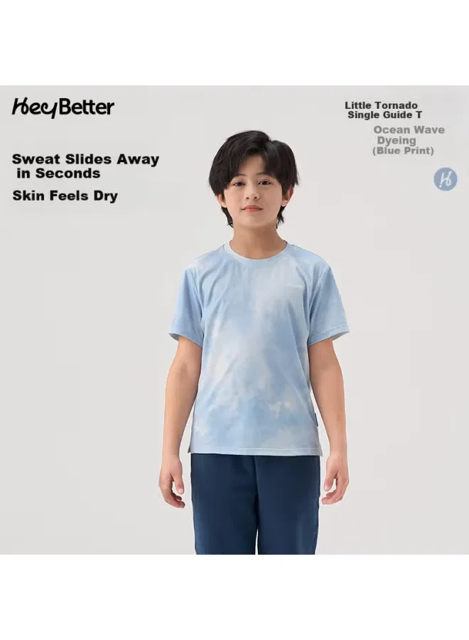 Футболка с влагоотводящей тканью Little Tornado Heybetter, синяя